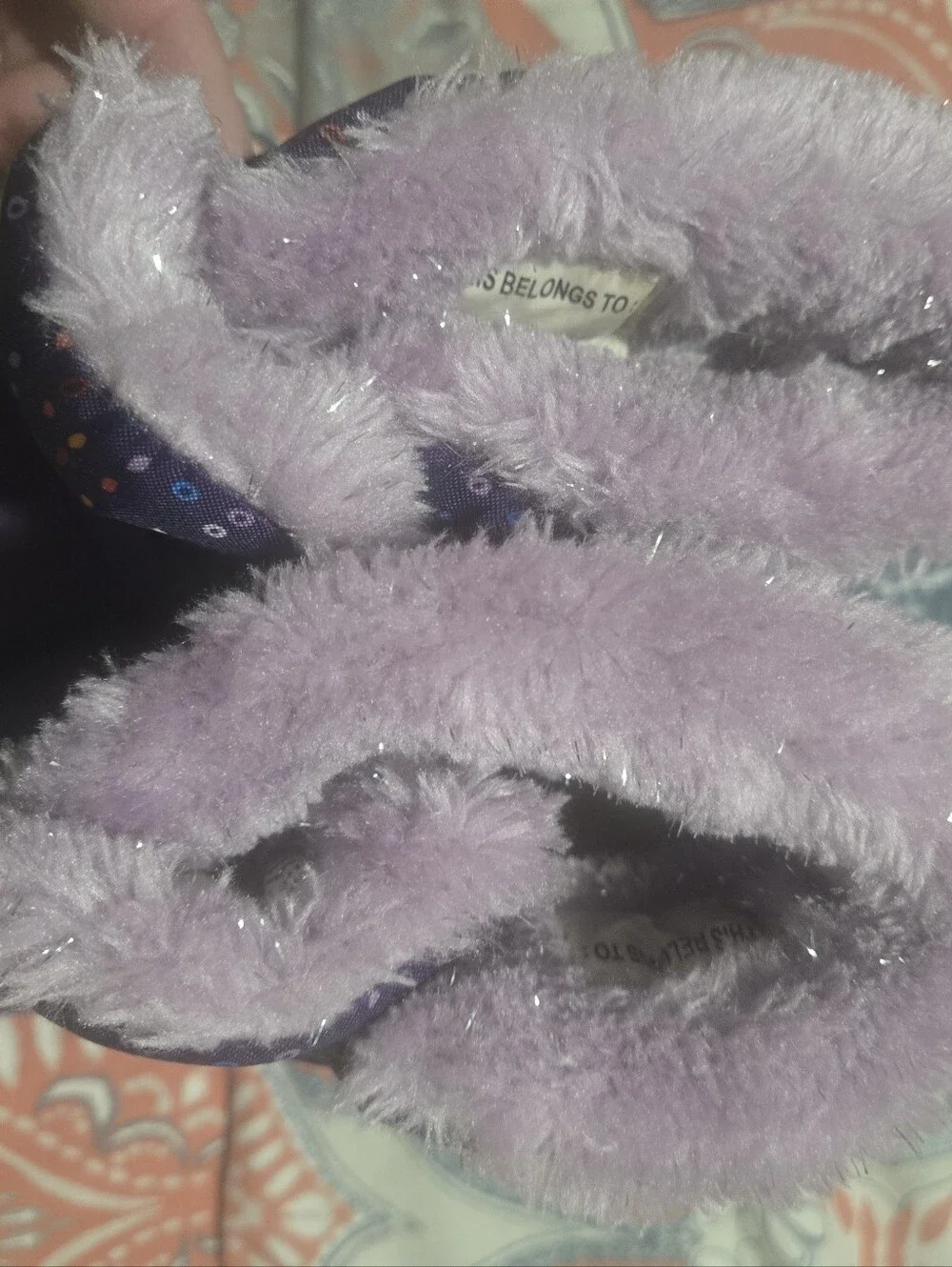 Size 11/12 Toddler Girls Cat& Jack Purple Thermolite 2 Strap Velcro  Snow Boots.